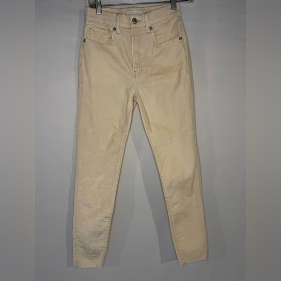 Johnathan Simkhai collaboration with Free People, Cream Velvet Pants Size XS - Picture 1 of 4